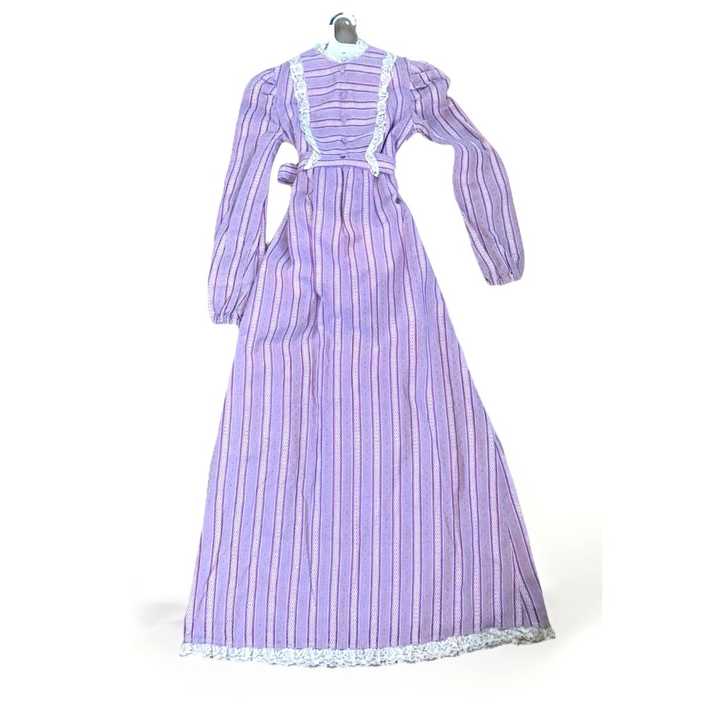 Handmade 70s S Cottage Core Prairie Long Sleeve Dress Vintage Festival 1970s